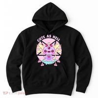 Axolotl Kawaii Baphomet Pastel Goth Cute Creepy Nu Goth  Hoodie thumb 0