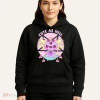 Axolotl Kawaii Baphomet Pastel Goth Cute Creepy Nu Goth  Hoodie thumb 5