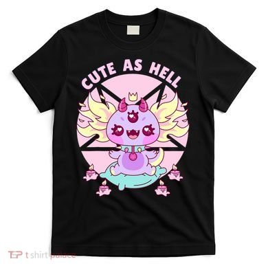 Axolotl Kawaii Baphomet Pastel Goth Cute Creepy Nu Goth  T-Shirt