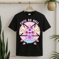 Axolotl Kawaii Baphomet Pastel Goth Cute Creepy Nu Goth  T-Shirt thumb 2