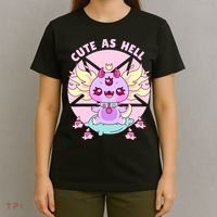 Axolotl Kawaii Baphomet Pastel Goth Cute Creepy Nu Goth  T-Shirt thumb 4