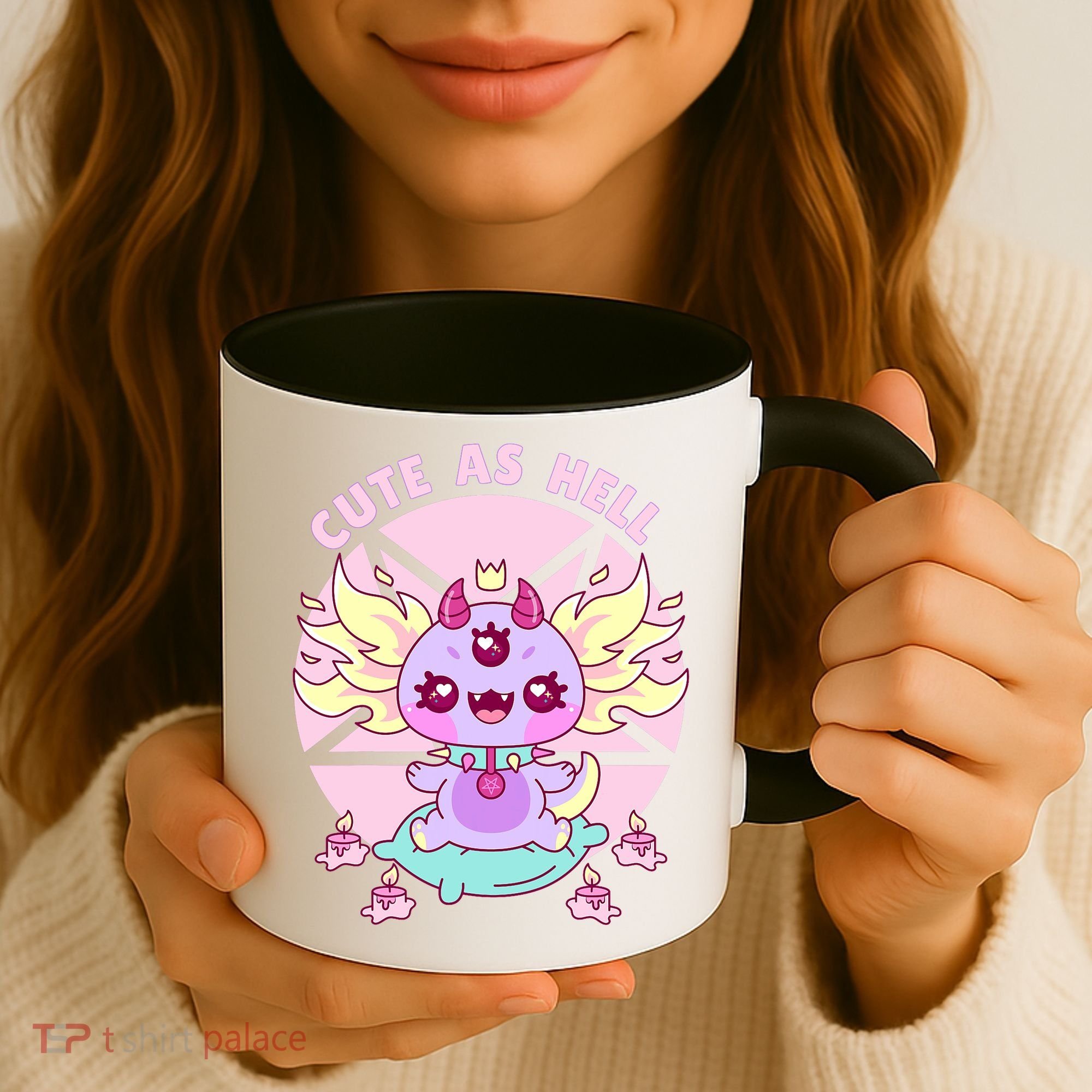 Axolotl Kawaii Baphomet Pastel Goth Cute Creepy Nu Goth  Coffee Mug