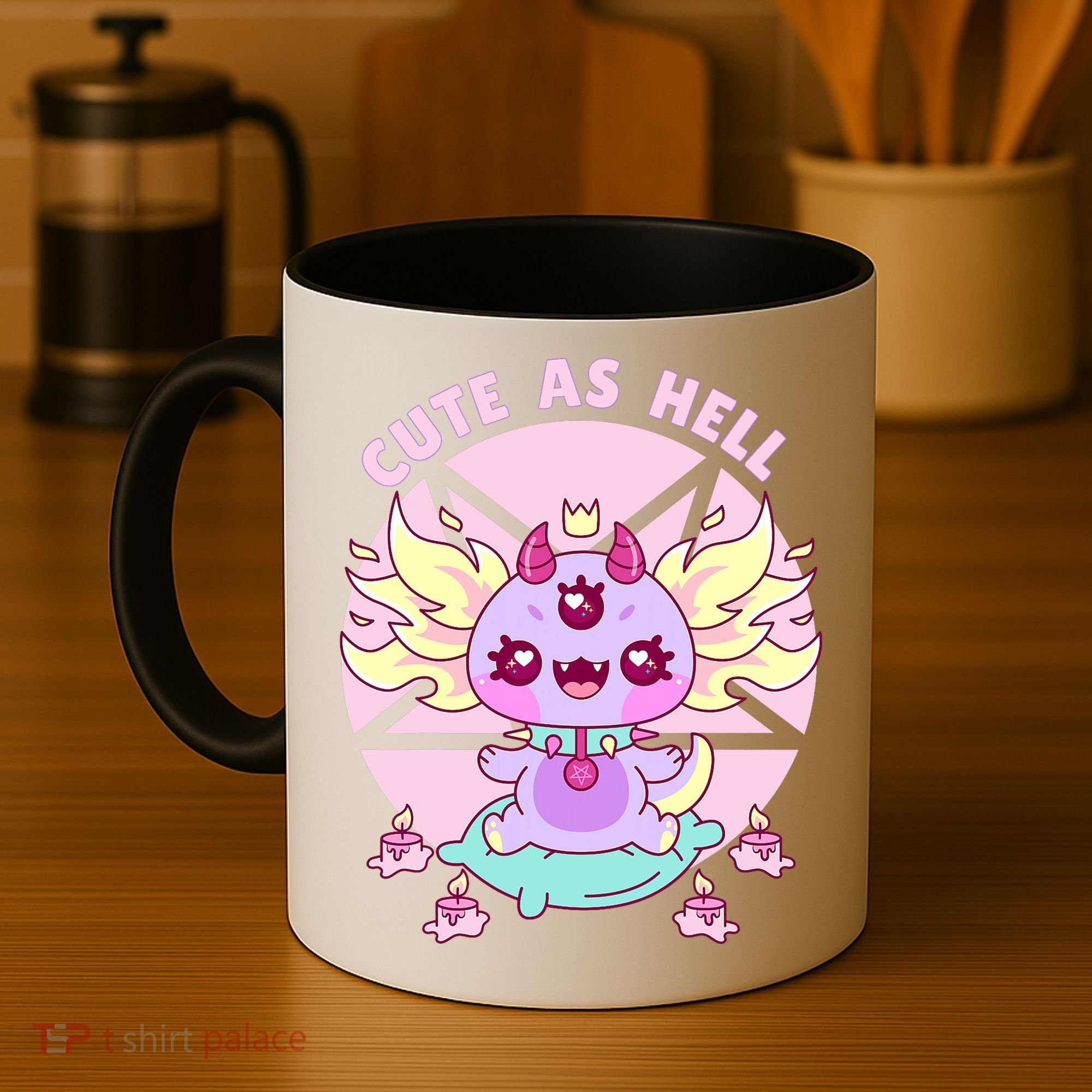 Axolotl Kawaii Baphomet Pastel Goth Cute Creepy Nu Goth  Coffee Mug
