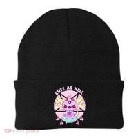 Axolotl Kawaii Baphomet Pastel Goth Cute Creepy Nu Goth  Beanie thumb 0