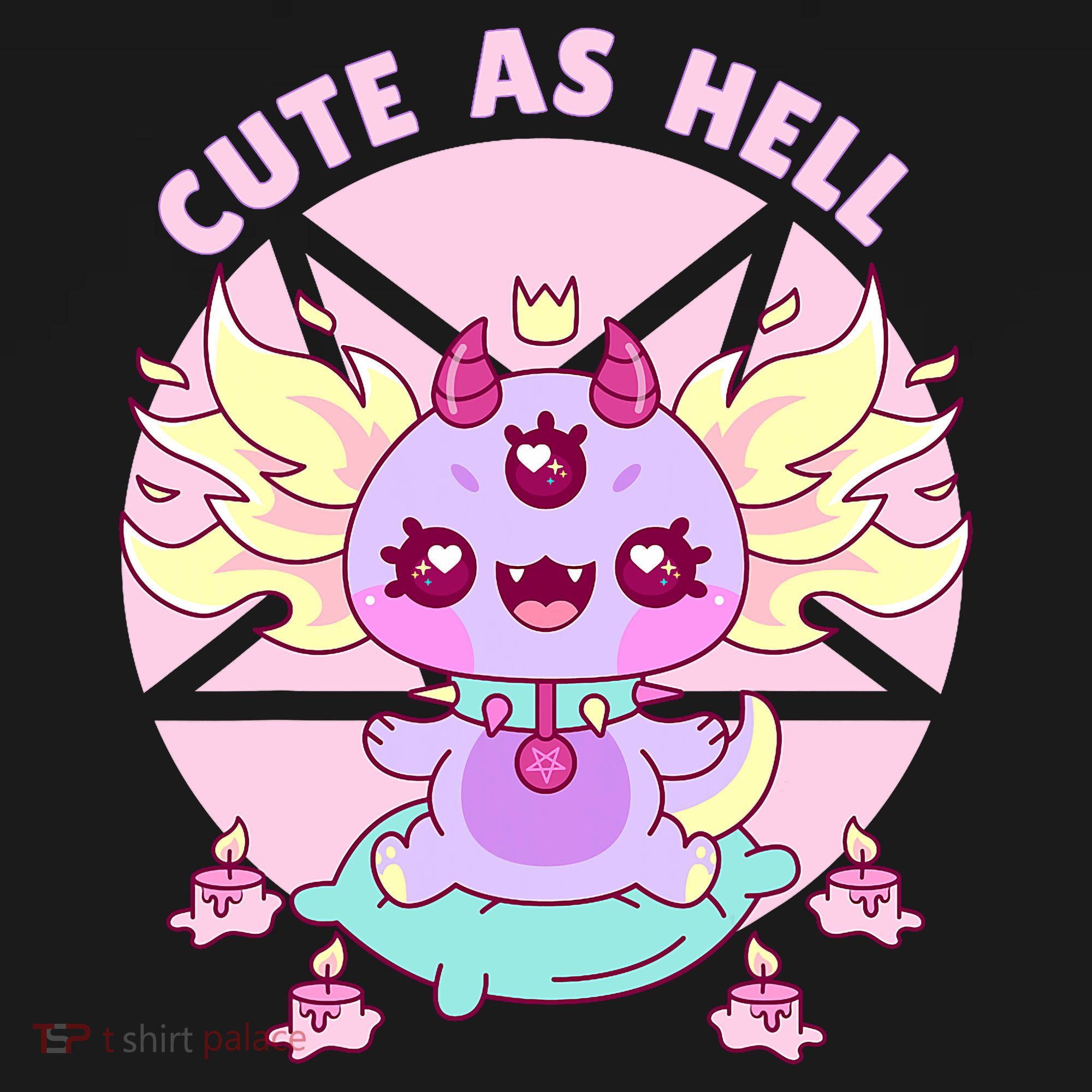 Axolotl Kawaii Baphomet Pastel Goth Cute Creepy Nu Goth  Women's Hoodie