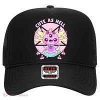 Axolotl Kawaii Baphomet Pastel Goth Cute Creepy Nu Goth  Hat thumb 0