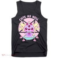 Axolotl Kawaii Baphomet Pastel Goth Cute Creepy Nu Goth  Tank Top thumb 0