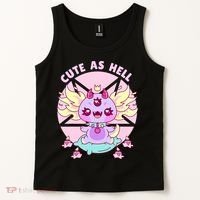 Axolotl Kawaii Baphomet Pastel Goth Cute Creepy Nu Goth  Tank Top thumb 2