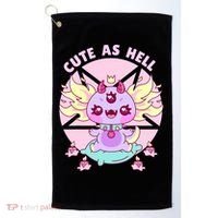 Axolotl Kawaii Baphomet Pastel Goth Cute Creepy Nu Goth  Golf Towel thumb 0
