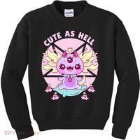 Axolotl Kawaii Baphomet Pastel Goth Cute Creepy Nu Goth  Kids Sweatshirt thumb 0