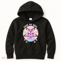 Axolotl Kawaii Baphomet Pastel Goth Cute Creepy Nu Goth  Kids Hoodie thumb 0