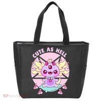 Axolotl Kawaii Baphomet Pastel Goth Cute Creepy Nu Goth  Tote Bag thumb 0
