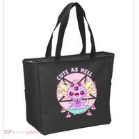 Axolotl Kawaii Baphomet Pastel Goth Cute Creepy Nu Goth  Tote Bag thumb 2