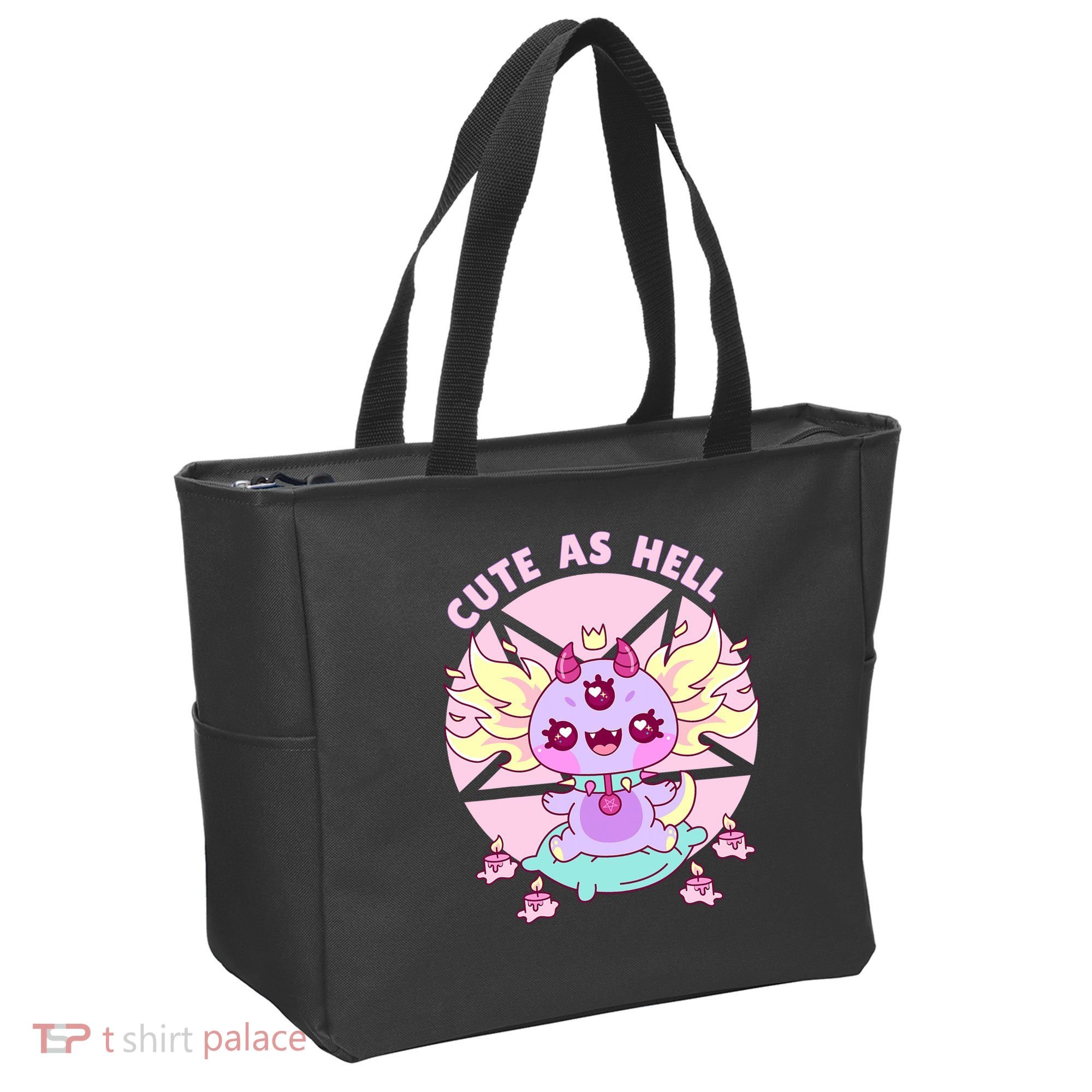 Axolotl Kawaii Baphomet Pastel Goth Cute Creepy Nu Goth  Tote Bag