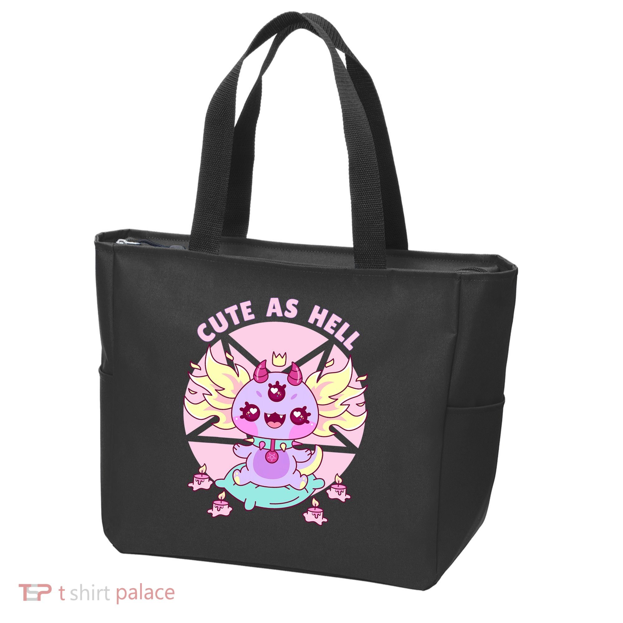 Axolotl Kawaii Baphomet Pastel Goth Cute Creepy Nu Goth  Tote Bag