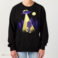 Aliens Kidnapping Bigfoot Women's Sweatshirt thumb 0