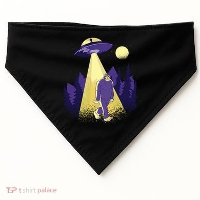 Aliens Kidnapping Bigfoot USA-Made Doggie Bandana