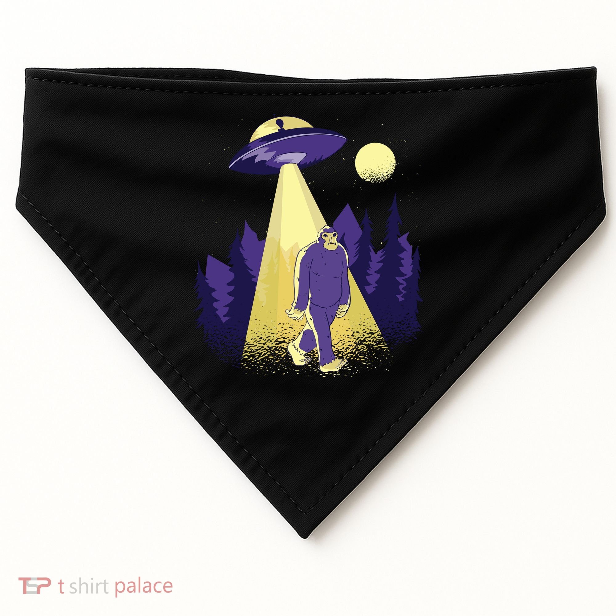 Aliens Kidnapping Bigfoot USA-Made Doggie Bandana
