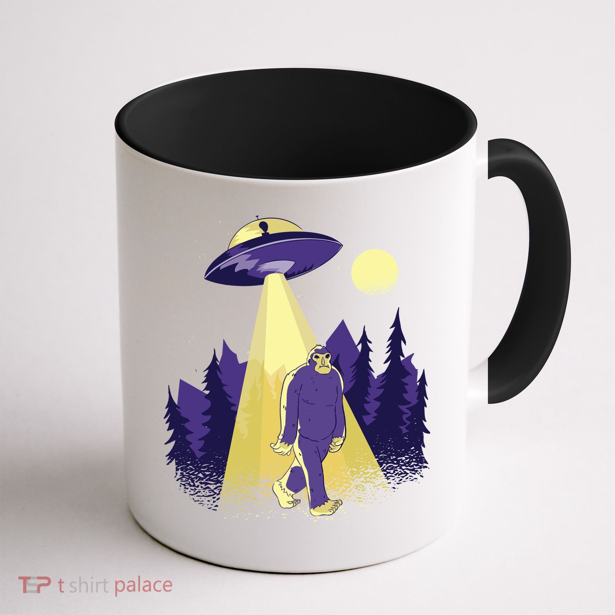 Aliens Kidnapping Bigfoot Coffee Mug