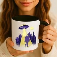 Aliens Kidnapping Bigfoot Coffee Mug thumb 3