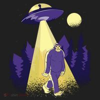 Aliens Kidnapping Bigfoot Tumbler thumb 3