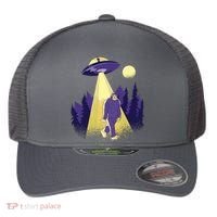 Aliens Kidnapping Bigfoot Flexfit Unipanel Trucker Cap thumb 0