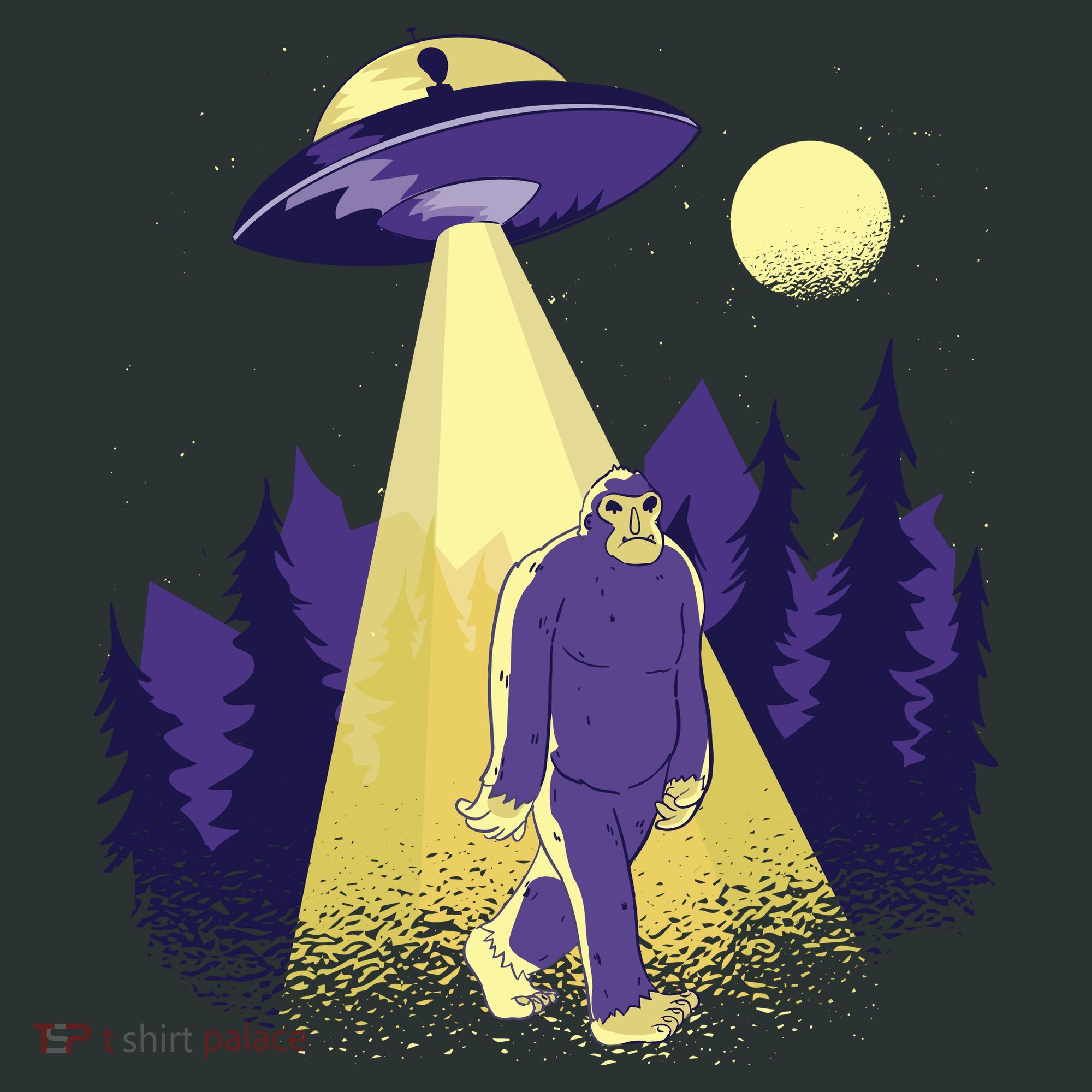 Aliens Kidnapping Bigfoot Mousepad