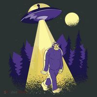 Aliens Kidnapping Bigfoot Tank Top thumb 6