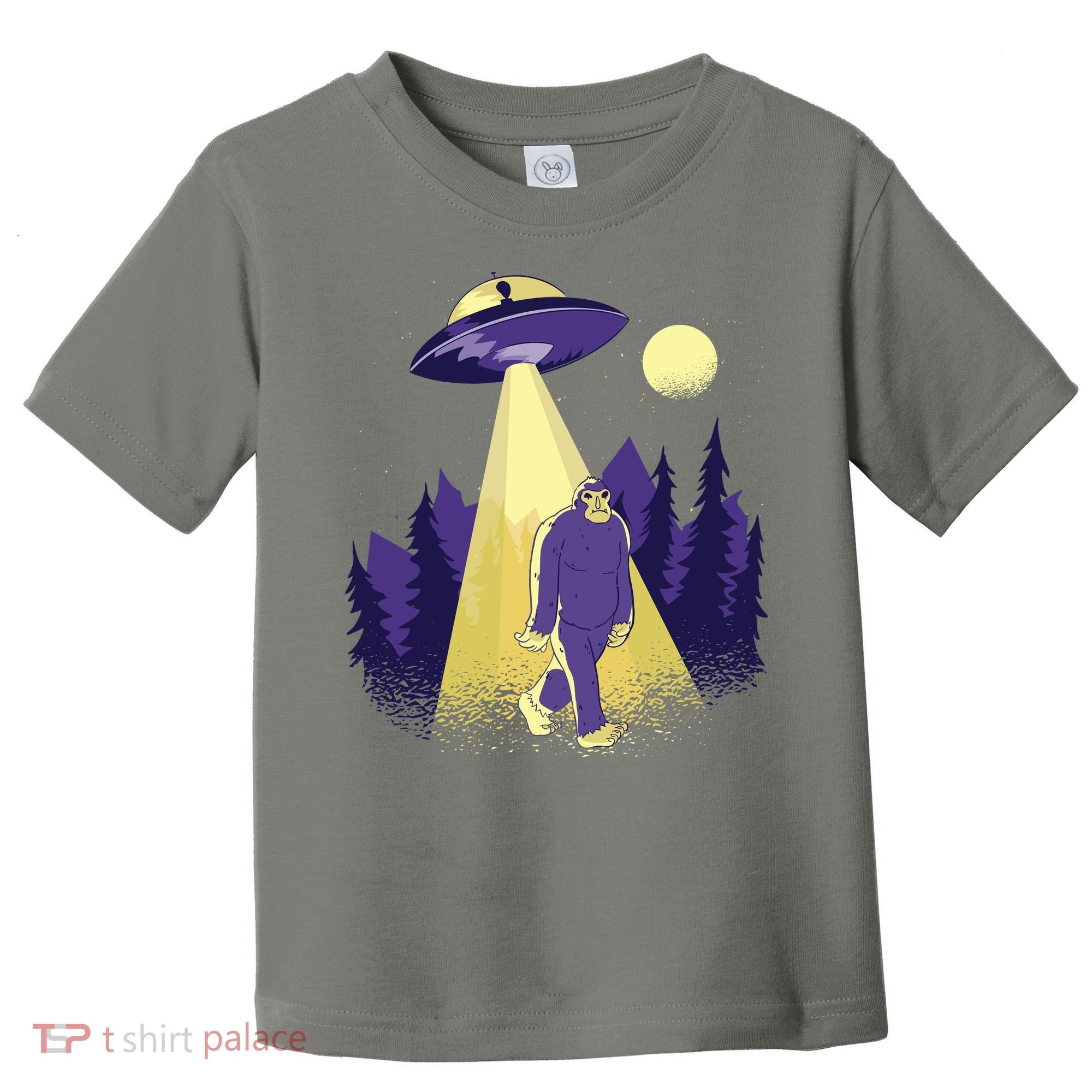 Aliens Kidnapping Bigfoot Toddler T-Shirt