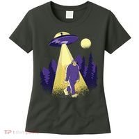 Aliens Kidnapping Bigfoot Women's T-Shirt thumb 0