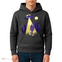 Aliens Kidnapping Bigfoot Kids Hoodie thumb 4