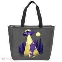 Aliens Kidnapping Bigfoot Tote Bag thumb 0