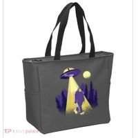 Aliens Kidnapping Bigfoot Tote Bag thumb 2