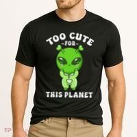 Alien Kawaii Cute Alien Too Cute For This Planet Cooling Performance Crew T-Shirt thumb 2