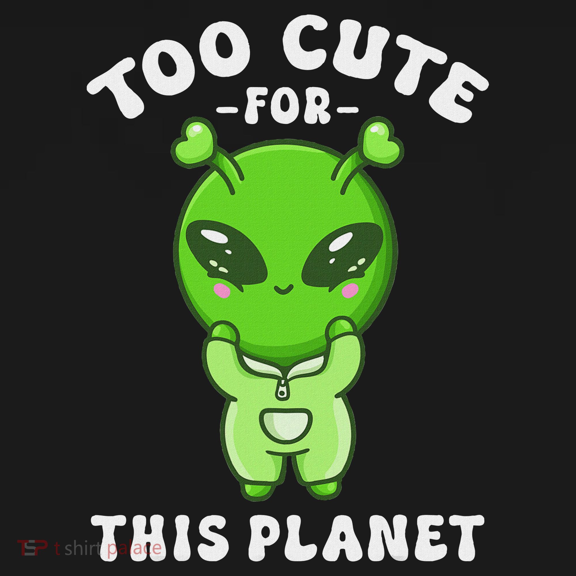 Alien Kawaii Cute Alien Too Cute For This Planet Cooling Performance Crew T-Shirt