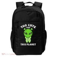 Alien Kawaii Cute Alien Too Cute For This Planet Backpack thumb 0