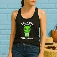 Alien Kawaii Cute Alien Too Cute For This Planet Women's Tank Top thumb 2