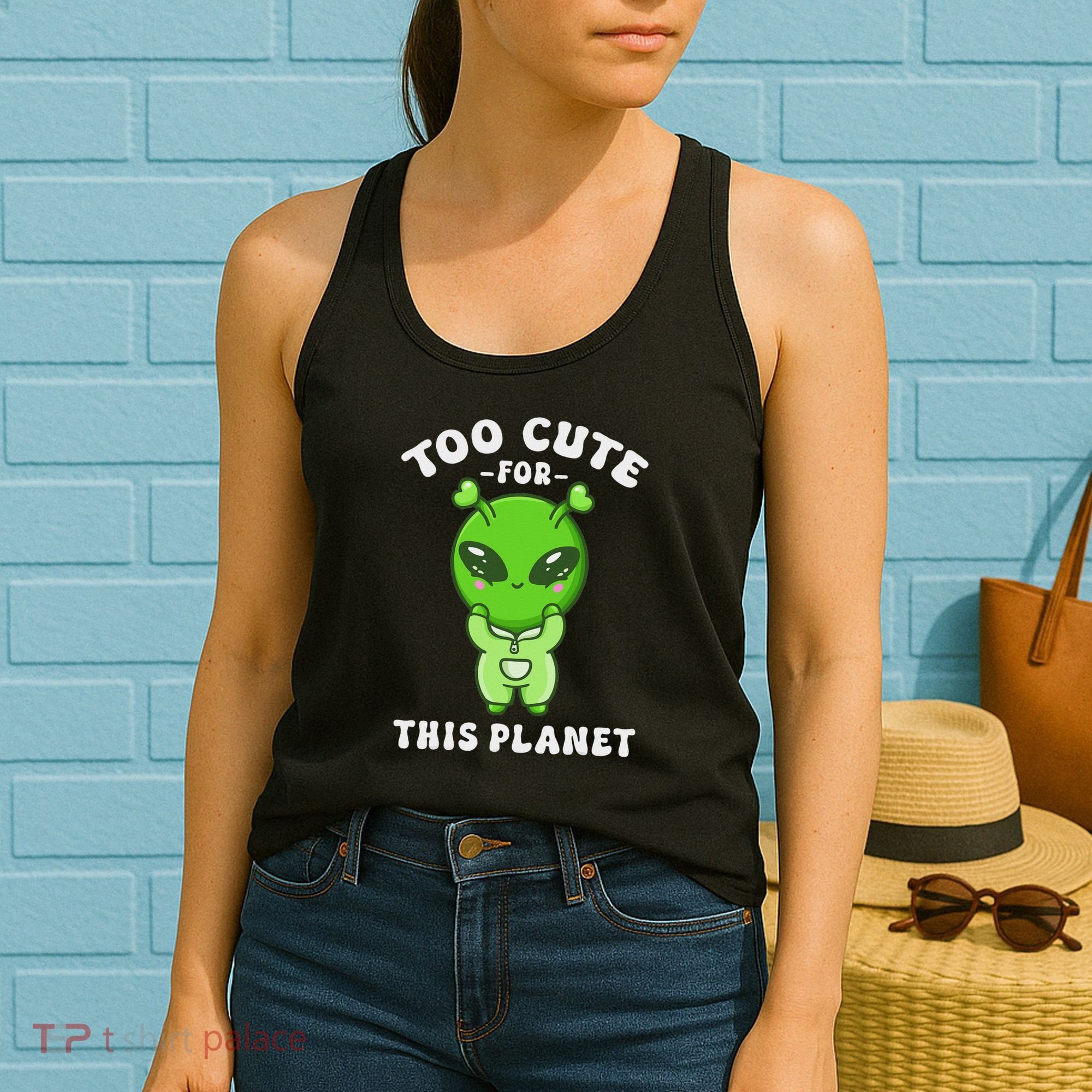 Alien Kawaii Cute Alien Too Cute For This Planet Women's Tank Top