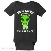 Alien Kawaii Cute Alien Too Cute For This Planet Baby Bodysuit thumb 0