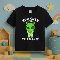 Alien Kawaii Cute Alien Too Cute For This Planet Toddler T-Shirt thumb 3