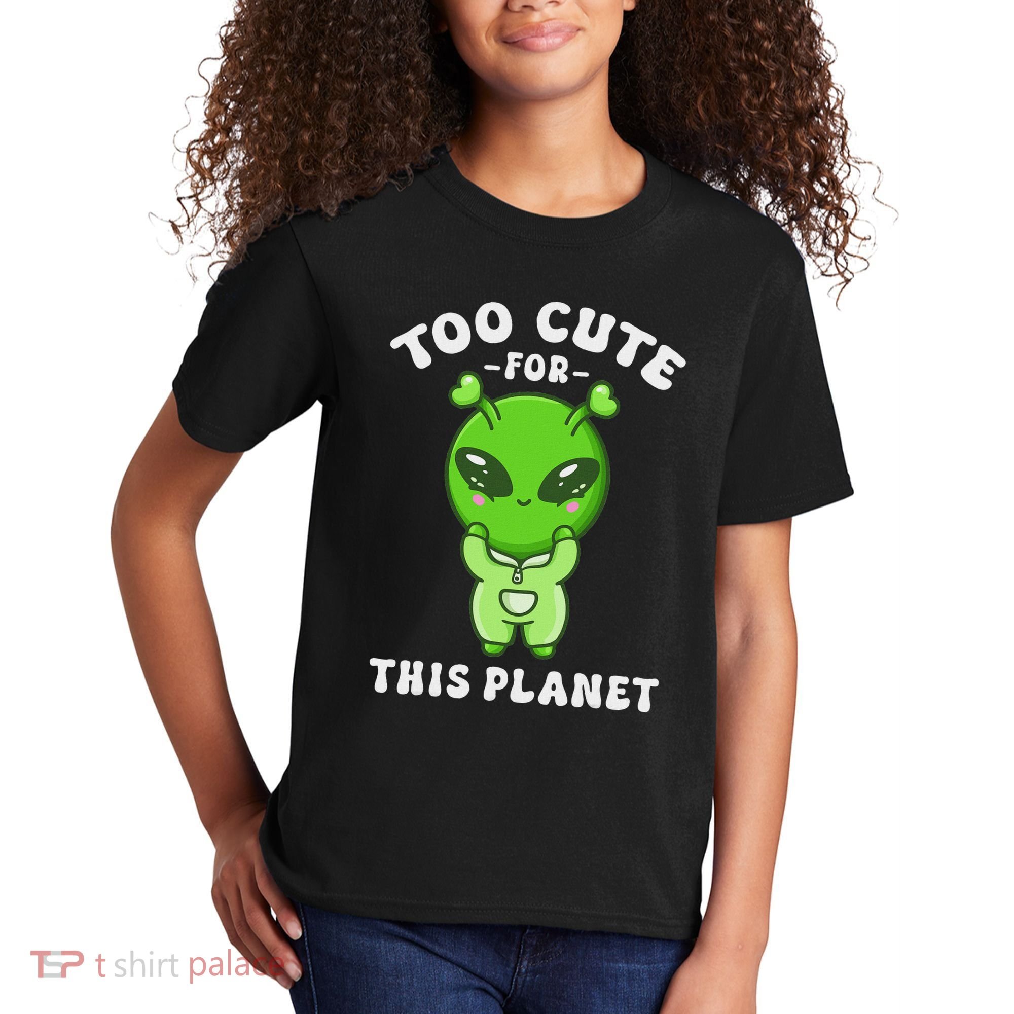 Alien Kawaii Cute Alien Too Cute For This Planet Kids T-Shirt