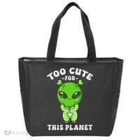 Alien Kawaii Cute Alien Too Cute For This Planet Tote Bag thumb 0