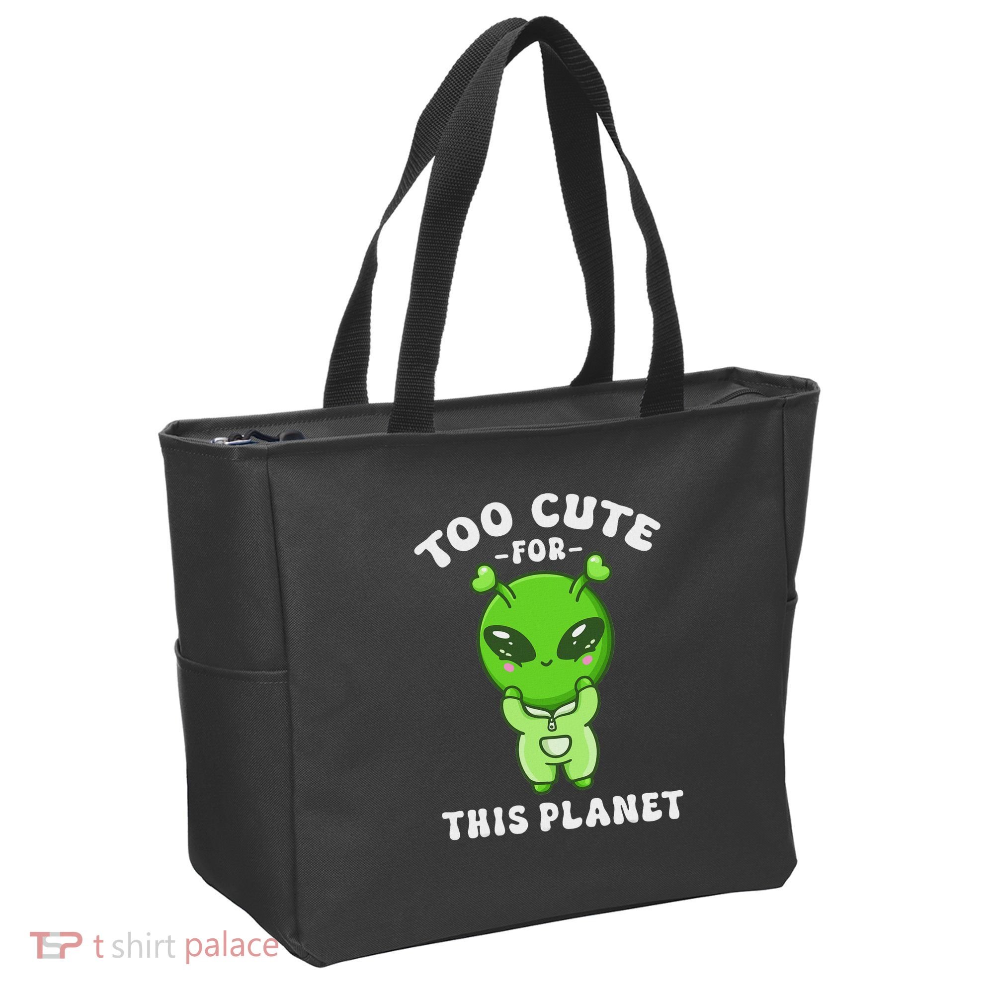 Alien Kawaii Cute Alien Too Cute For This Planet Tote Bag