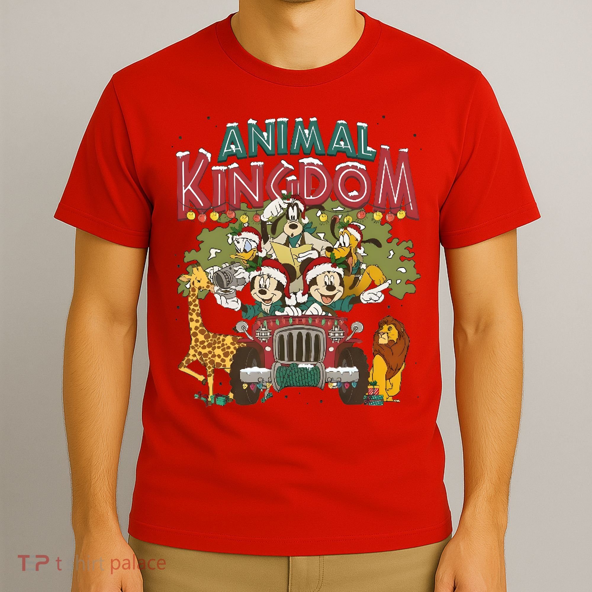 Animal Kingdom Christmas Mouse And Friends Safari Mode T-Shirt