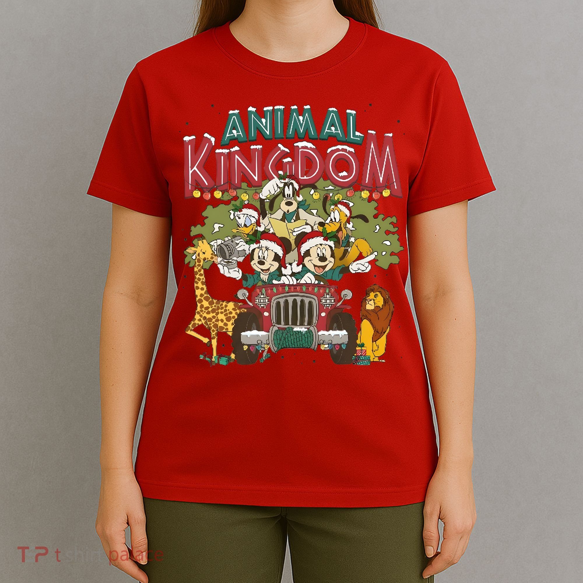 Animal Kingdom Christmas Mouse And Friends Safari Mode T-Shirt