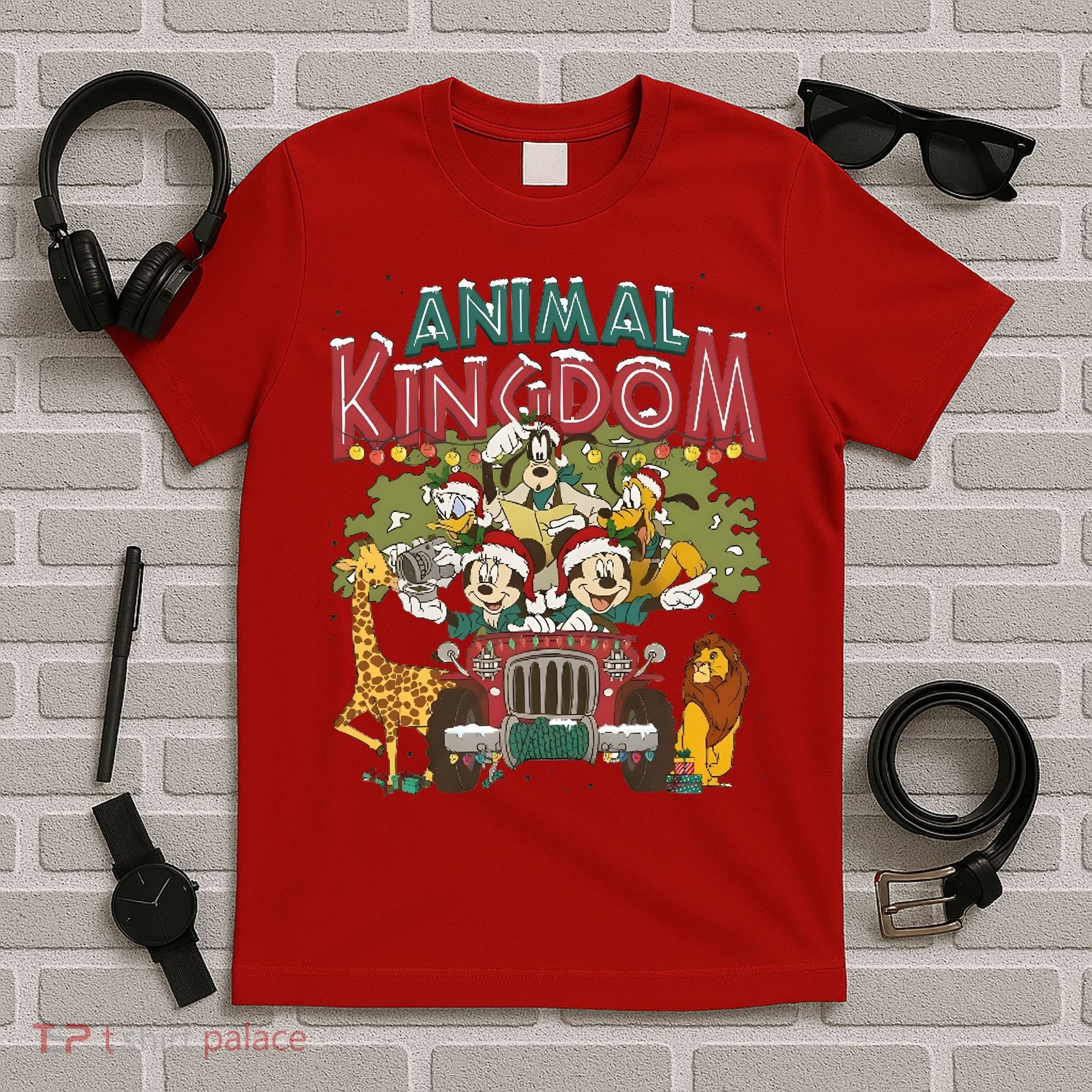 Animal Kingdom Christmas Mouse And Friends Safari Mode T-Shirt