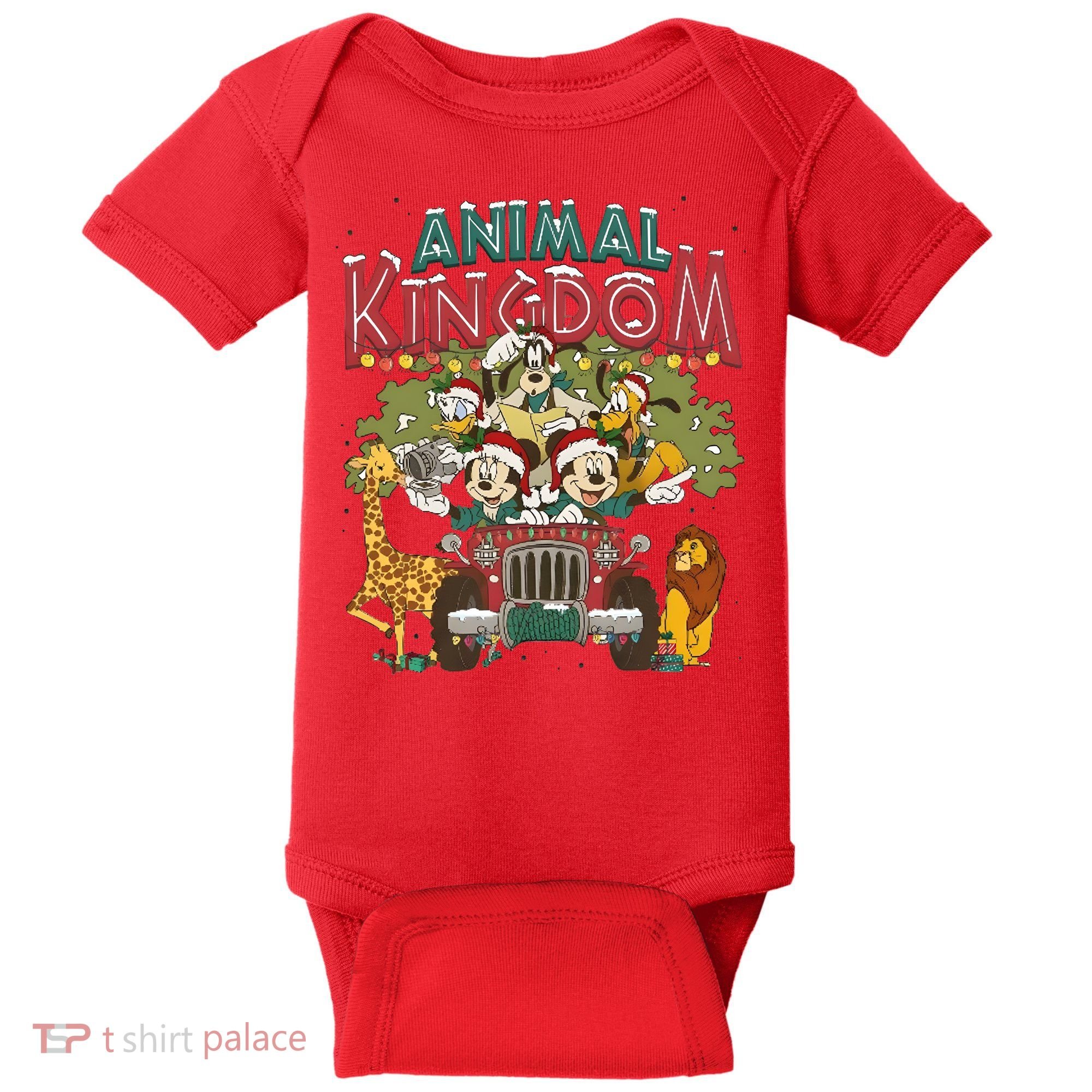 Animal Kingdom Christmas Mouse And Friends Safari Mode Baby Bodysuit