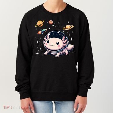Axolotl Kawaii Cute Axolotls Astronaut Planets Space Women's Sweatshirt