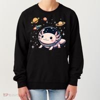 Axolotl Kawaii Cute Axolotls Astronaut Planets Space Women's Sweatshirt thumb 0