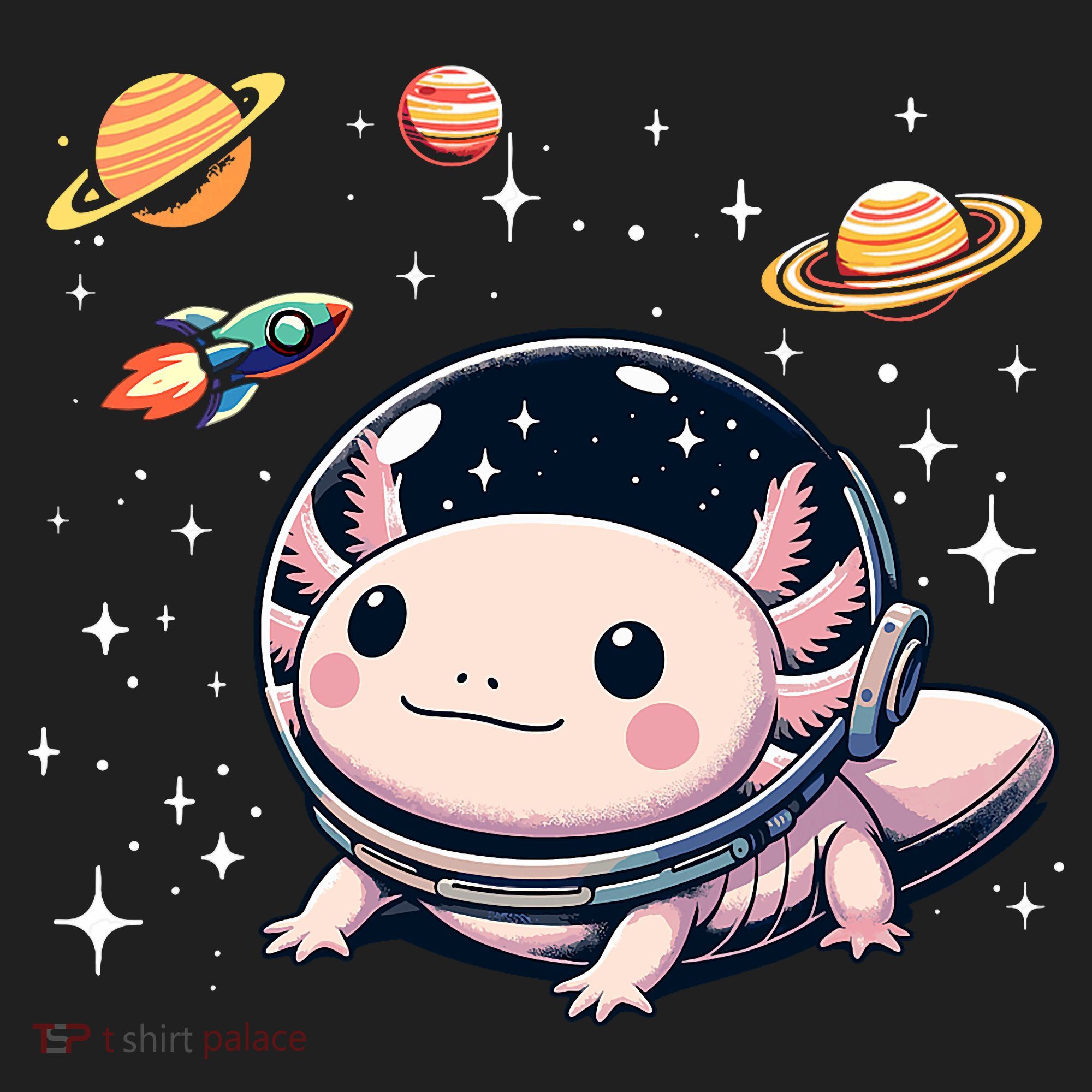 Axolotl Kawaii Cute Axolotls Astronaut Planets Space Women's Sweatshirt